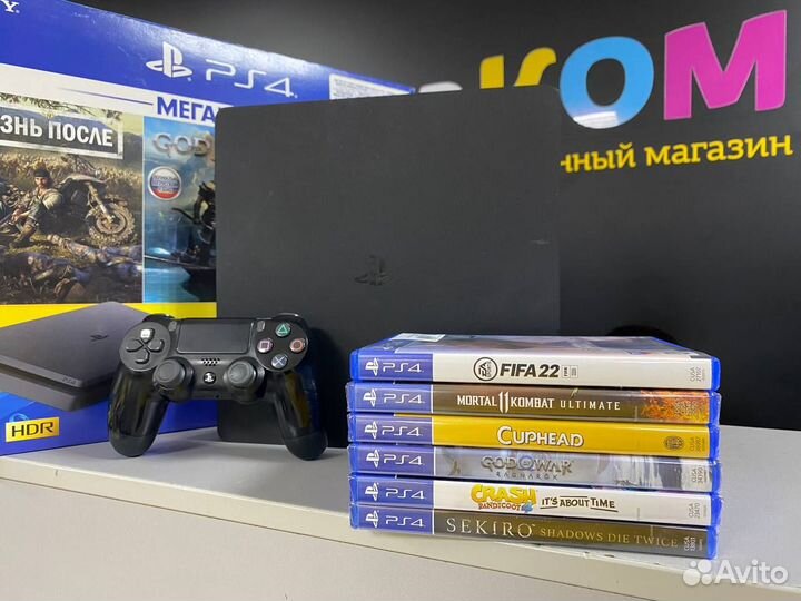 Игровая приставка PS4 slim 500gb