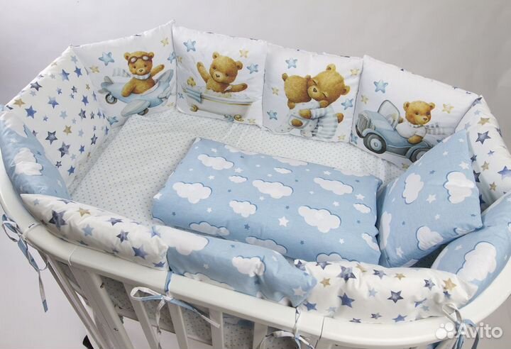 Комплект в кроватку подушками Приключения