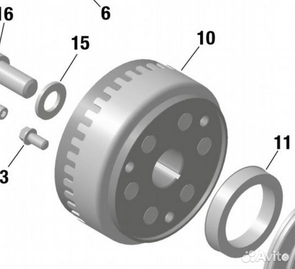 Ротор генератора BRP maverick X3 850w / 420686194