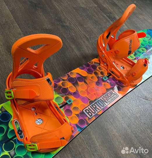 Сноуборд Burton Social 142 + крепы Burton Custom M