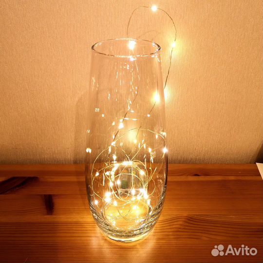 Гирлянда металлическая от батареек 3 метра