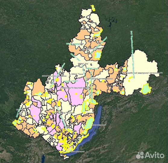 Карта охотничьих угодий Иркутской области