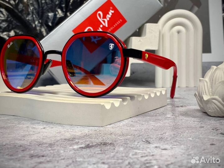 Очки Ray Ban ferrari красный градиент