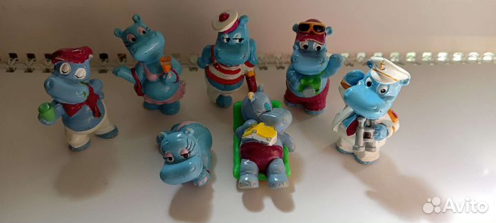 Фигурки Kinder бегемоты палубные (морские) 1992