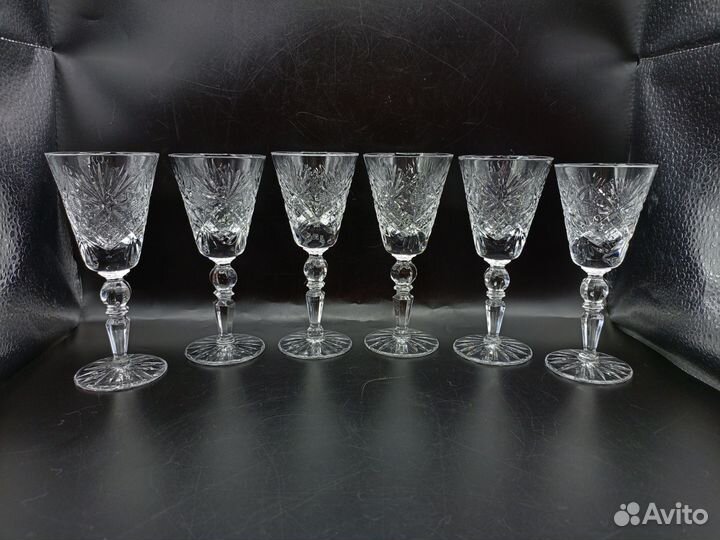 Рюмки Фужеры Бокалы Хрустальные Винтаж СССР