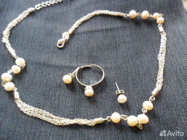Набор с речным жемчугом