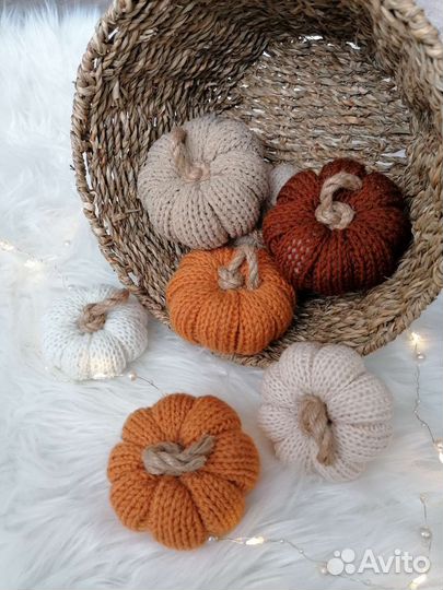 Вязаные тыквы