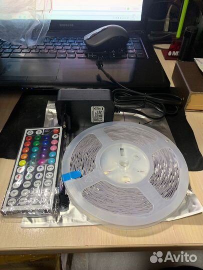 RGB лента 15м (сзу+пульт)