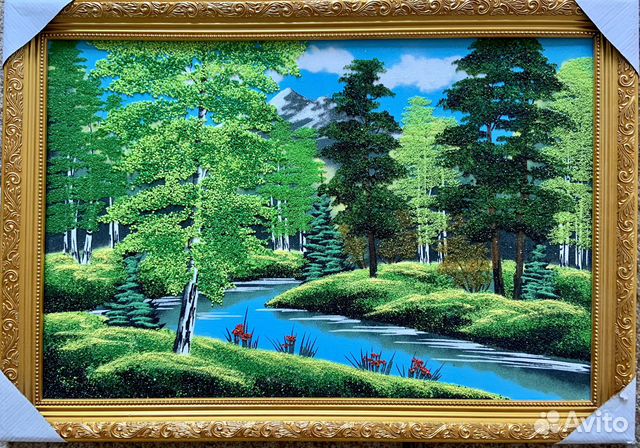 Картина из крошки камня