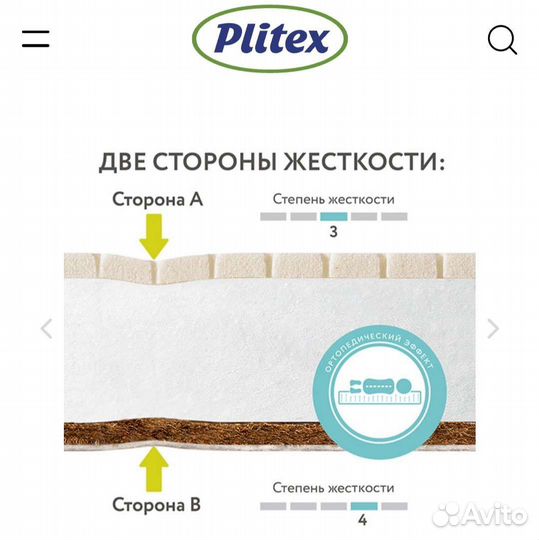 Матрас детский 120 60 Plitex
