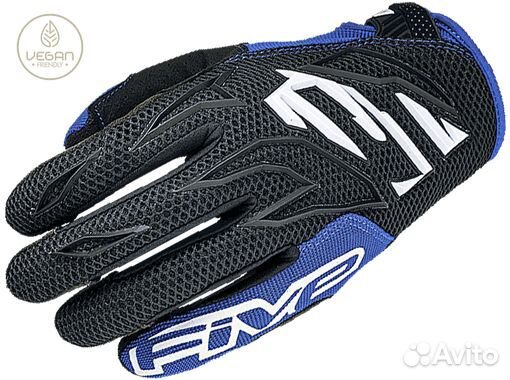 Мотоперчатки five MXF3 (Черный/Белый/Голубой, M)