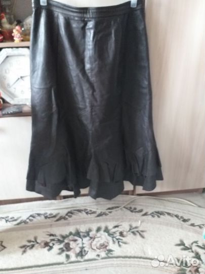 Юбка кожаная
