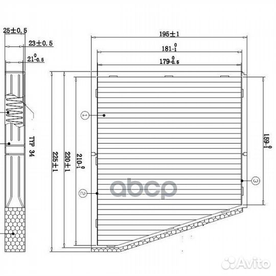 Фильтр салонный doubleforce DFC2337 double force
