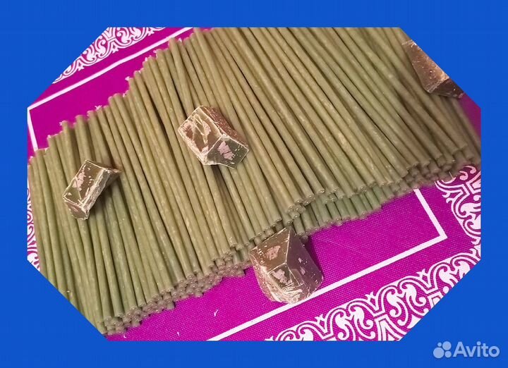 Зелёные свечи восковые, 300 штук упаковка, часовые