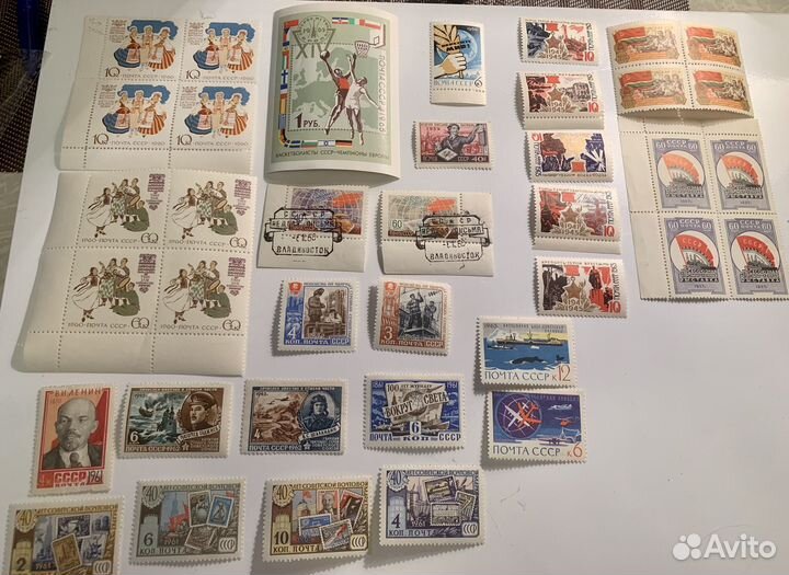 Марки СССР 60е-70е герои ВОВ квартблоки