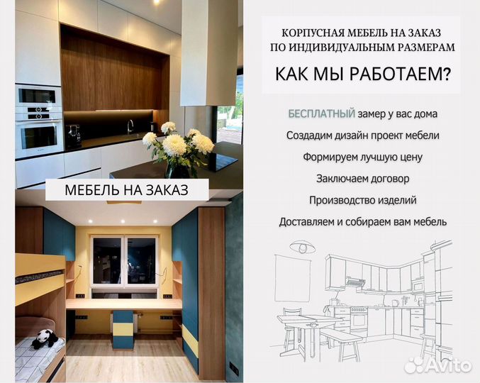 Прямая кухня с мдф фасадами