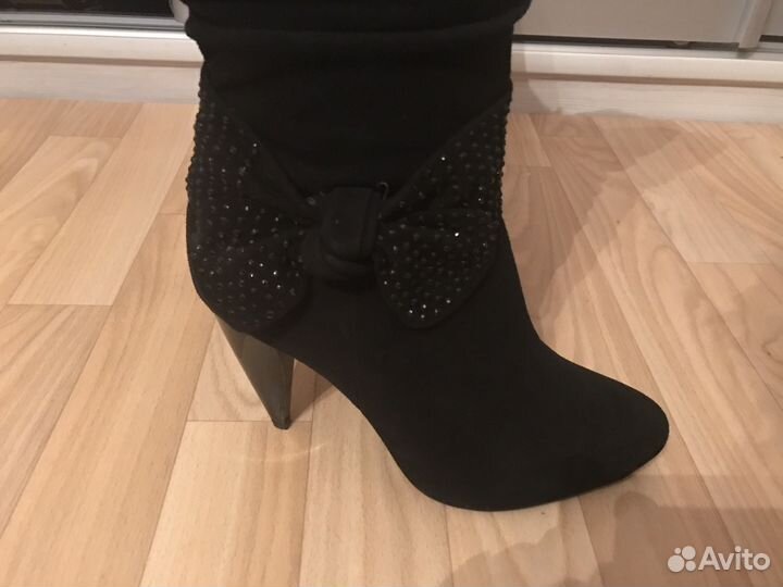 Замшевые сапоги