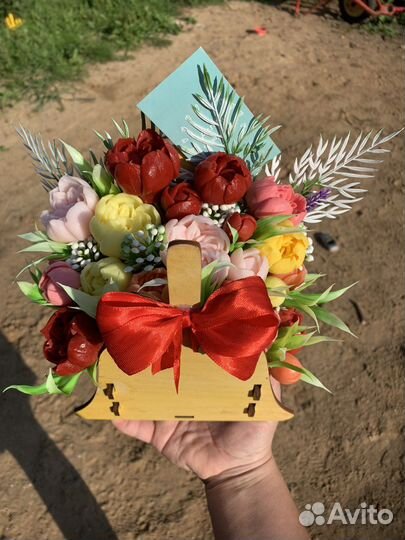 Букет из мыльных цветов