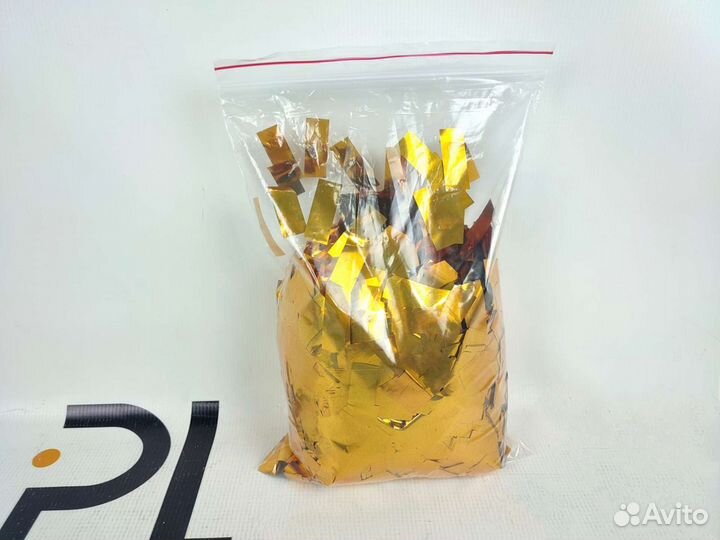 Металлизированное конфетти золото серебро цветное