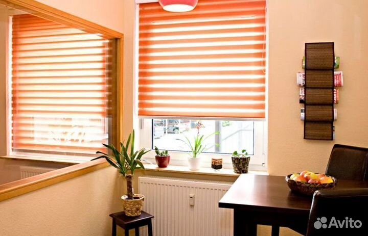 Жалюзи на окна день ночь рулонные