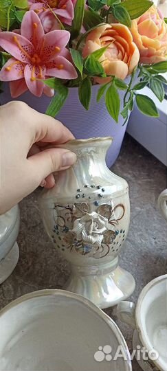 Чайный сервиз СССР фарфор перламутр