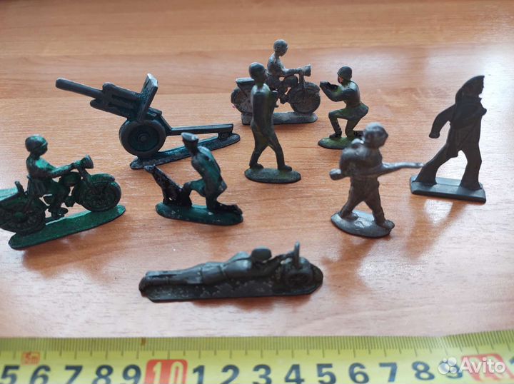 Солдатики модель 8 олово + пушка СССР