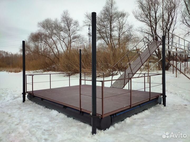 Причал, пирс, понтон, платформа под плавдом, баню