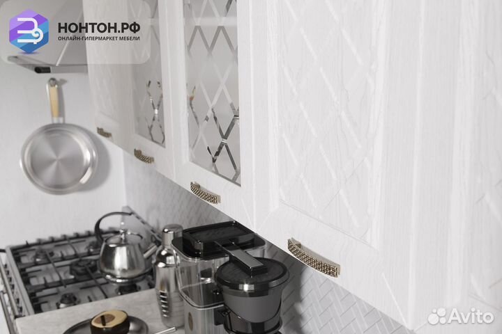 Кухня Агава 2.0 м акация белая / сапфир