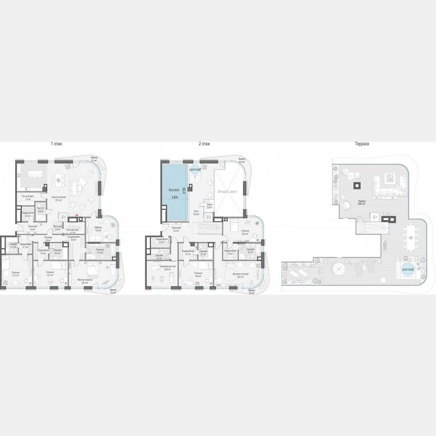 8-к. квартира, 160,2 м², 7/14 эт.