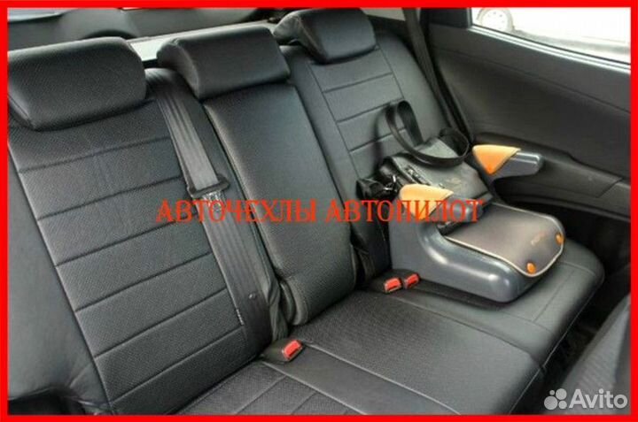 Чехлы Автопилот Ssangyong Rexton из экокожи чёрные