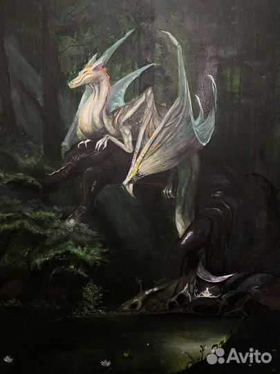 Картина дракон. 40x50