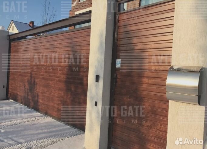 Откатные ворота для коттеджа 5,1*1,9