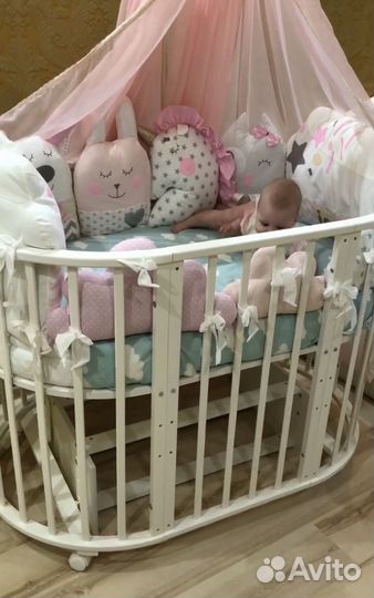 Кроватка трансформер с маятником