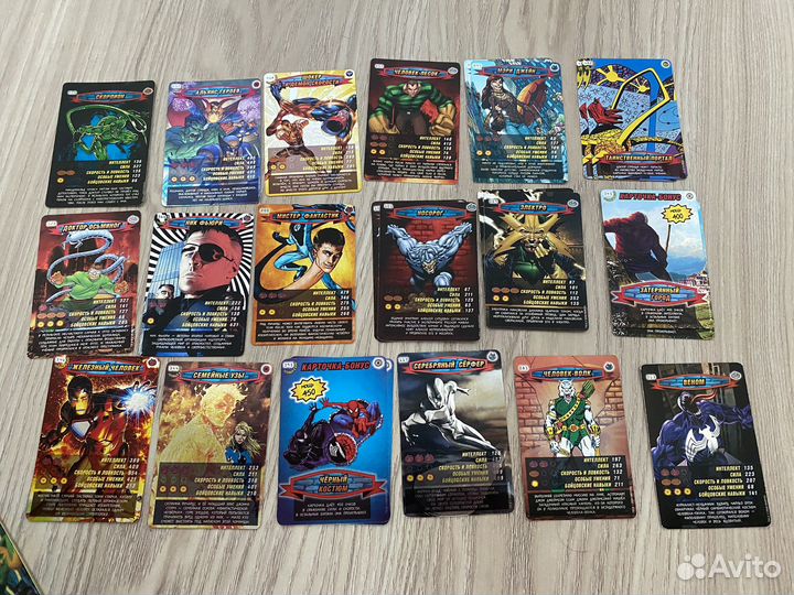 Карточки человек паук герои и злодеи