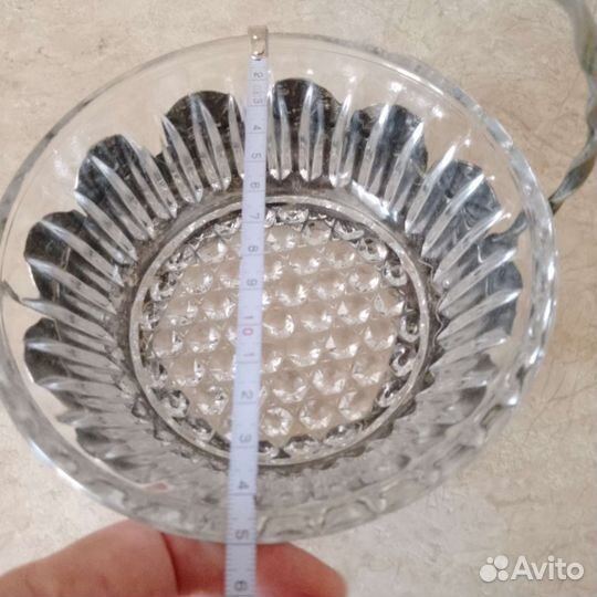 Конфетница СССР мельхиор хрусталь