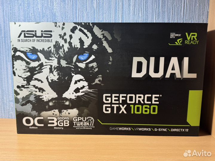 Видеокарта asus GTX 1060 3gb