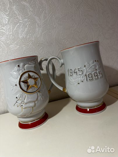 Пара винтажных пивных бокалов