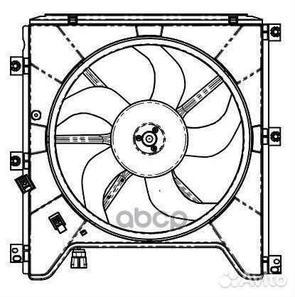 Э/вентилятор охл. для а/м SsangYong Kyron (05)