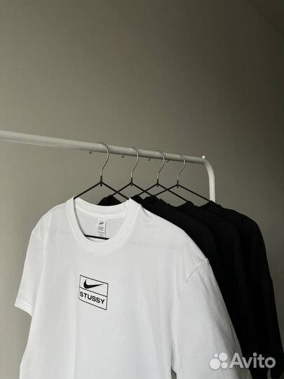 Хлопковая футболка nike х stussy lux