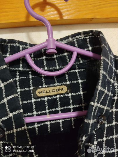 Рубашка мужская в клеточку