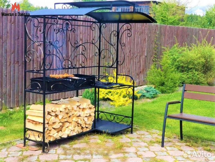 Мангал с крышей