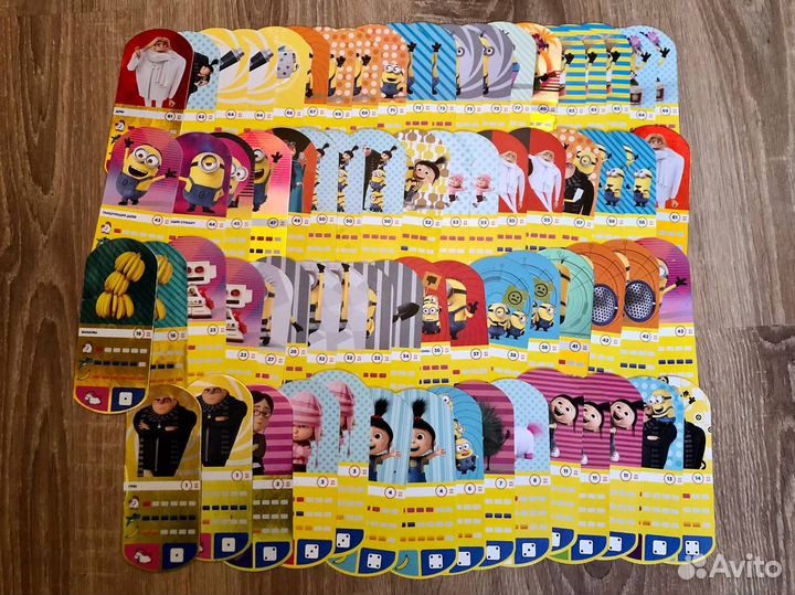 Карточки Гадкий Я 3 Миньоны из Магнита 70 штук