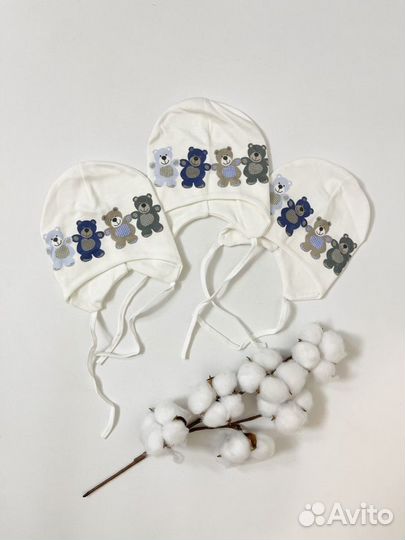 Новая трикотажная шапка для новорожденных 0+