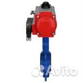 Затвор дисковый поворотный DN.ru GG25-316L-NBR Ду65 Ру16 с пневмоприводом DA-065 двойного действия и