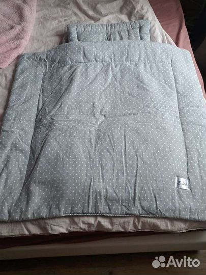 Комплект в коляску подушка матрас одеяло