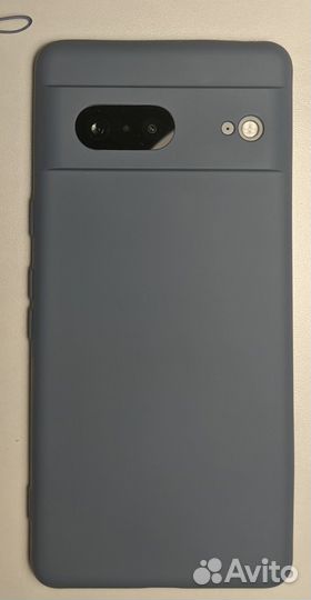 Силиконовый чехол на Pixel 7 (серый, шнурок)