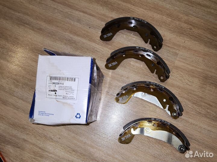 Задние тормозные колодки Chevrolet Lanos оригинал