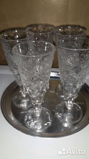 Новые Хрустальные рюмки на ножке СССР