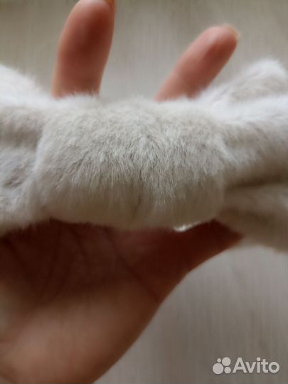 Зимняя повязка из искусственной норки
