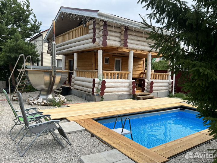 Баня на дровах с чаном